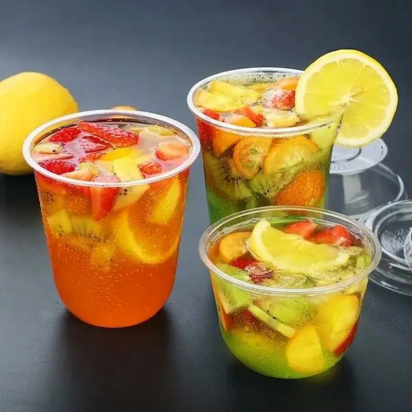 
12oz PET tapas de plastic ice cream cup envases plastic 