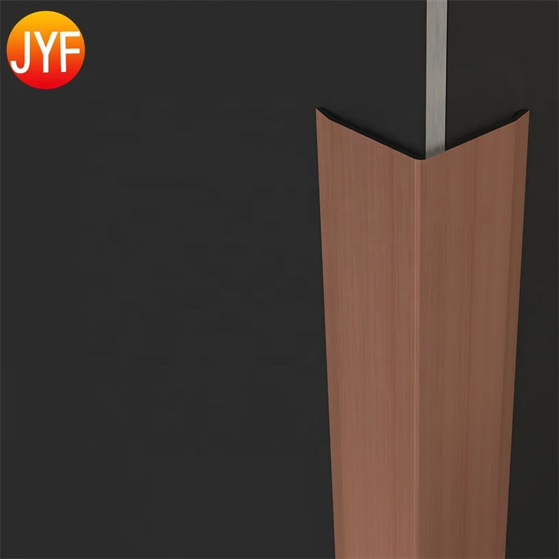 New design Metal Flooring Transition Strips Stainless Steel Trim Brass Metal Square Edge Tile Trim Floor Skirting