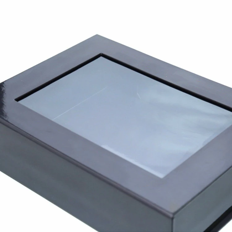 Custom rigid hardbox magnetbox window matt magnet box packaging luxury folding gift box with magnetic with window