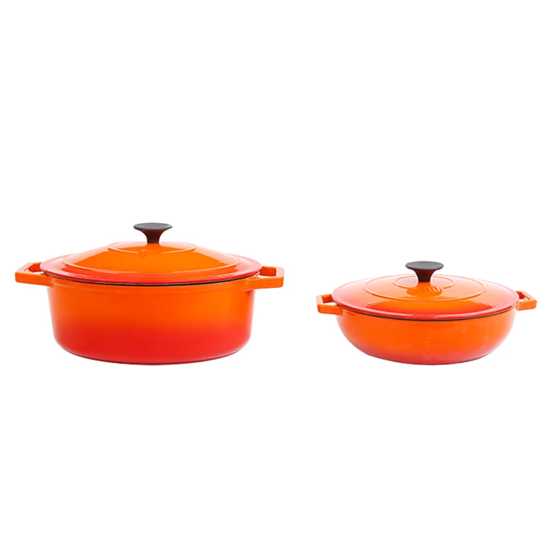 Wholesale High Quality Custom Logo Dutch Oven Non-Stick Cookware Casserole Russian Cast Iron Enamel Soup Pots