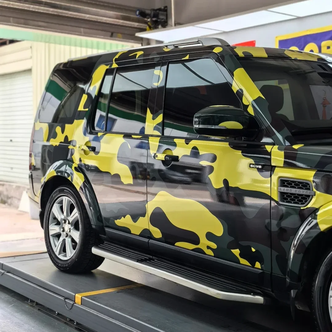 Popular fashion new style bubble free grey black white digital camouflage car wrap film