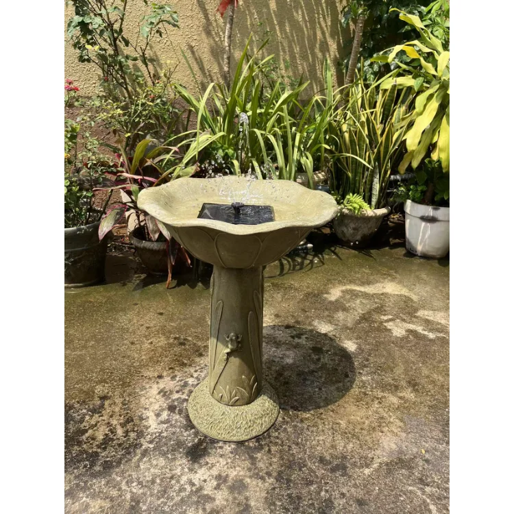 Подставка для внутреннего дворика, многофункциональный садовый фонтан на солнечных батареях с украшениями, ванна для птиц