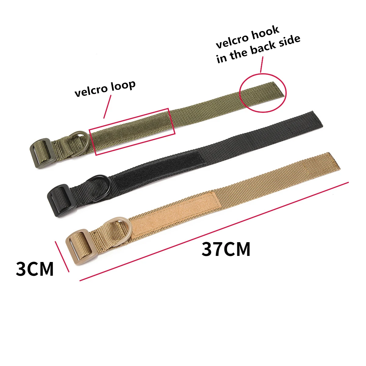 Tactical Shoulder Nylon Strap Loop Attachment With Metal D Ring Adapter