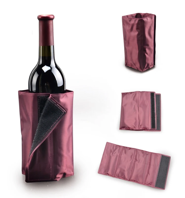 fashionable beer bottle liquid gel wine bottle sleeve cooler wine chilling sleeve bottle wine bag