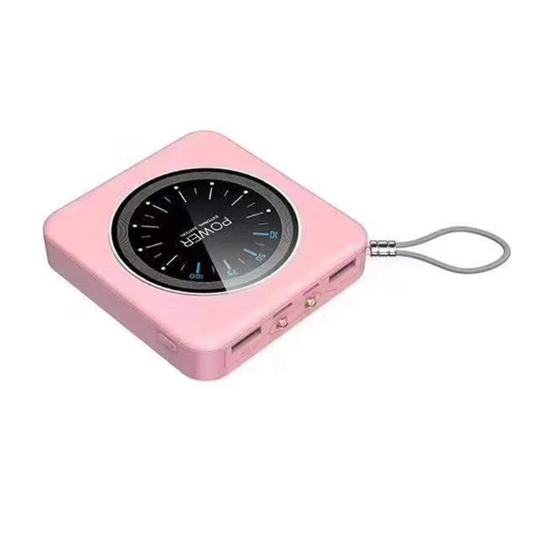 new fashion clock design mini power bank 10000mAh Dual Usb Custom Logo powerbank 10000mah fast charging clock power bank