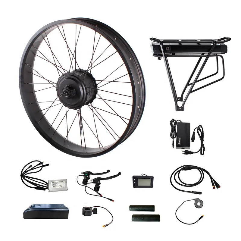 20/26*4.0 Fat wheel hub motor kits 48V500W Water-proof DIY conversion kits for labor bicycle