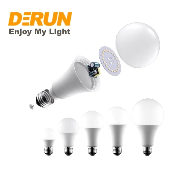 Led bulb raw material skd High power Light A60 E27 B22 Base 5 10 12V 220V 15W 28W dob T bulbs parts A T plastic bulbs