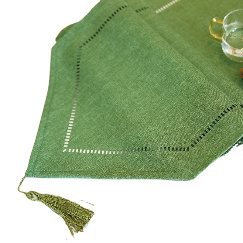 Подвеска с кисточкой зеленая скатерть вырезами украшение для журнального столика тумбы телевизора Спиннер