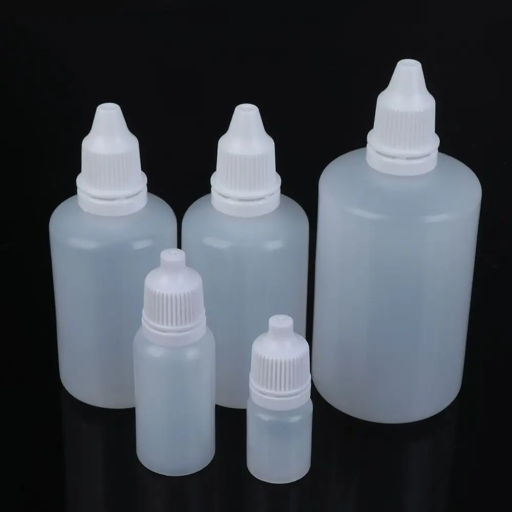 3ml 5ml 10ml 15ml 20ml 30ml 50ml 100ml Soft PE Eye Drop Dropper Plastic Bottle with Tamper Evident Screw Cap