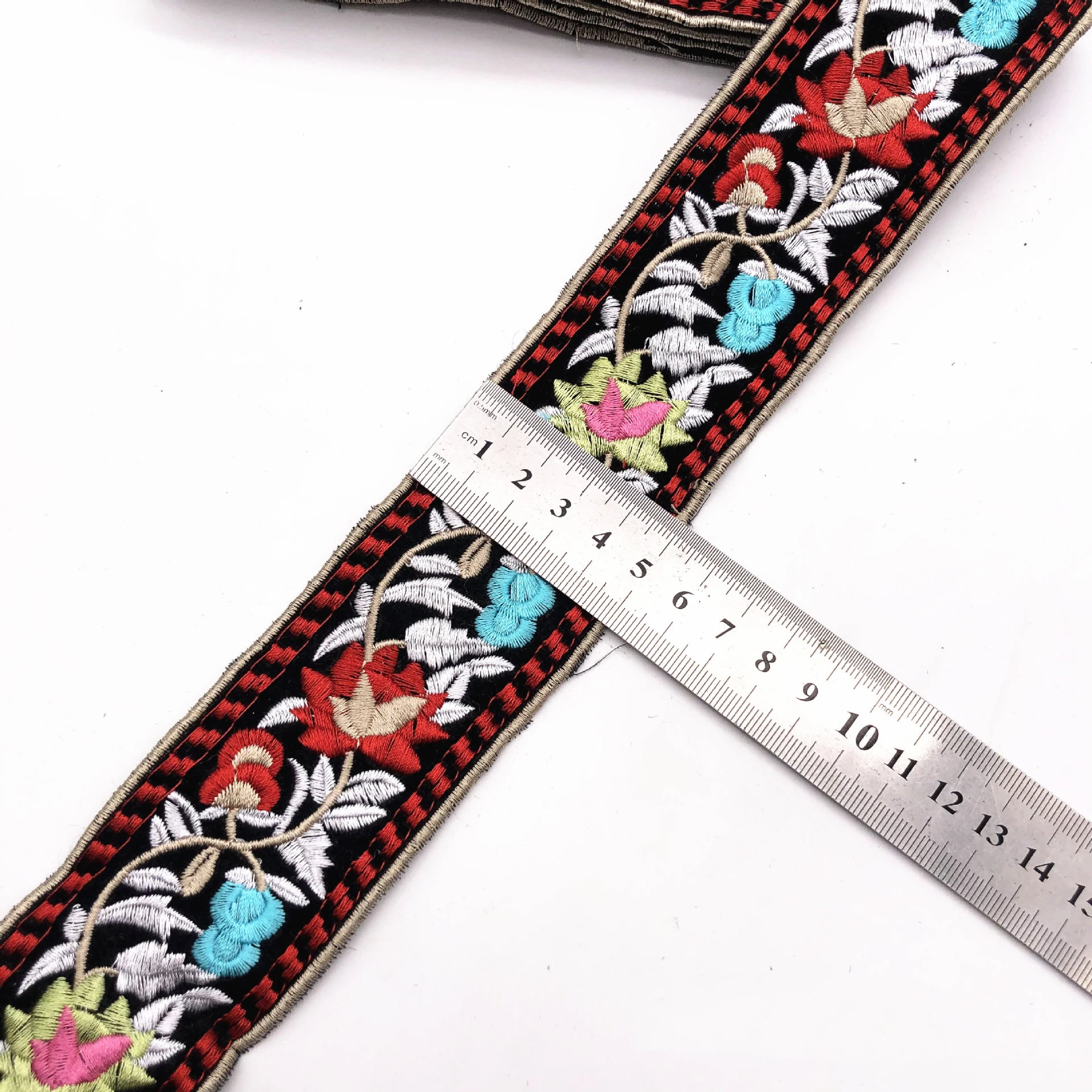 5CM Retro Ethnic Jacquard Ribbon Webbing Embroidery  Lace Sewing Trims Tribal  Fashion Decorative Webbing