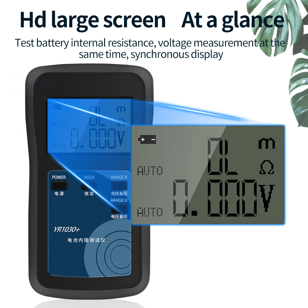 Digital Battery Tester YR1035 Lithium Battery Internal Resistance Tester Kit with High Sensitivity for Measuring Acid Lithium