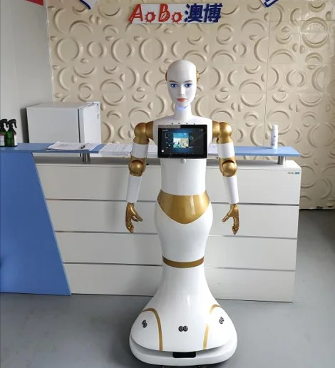 Shopping mall center Multi-functional  intelligent humanoid Reception welcome service  robot