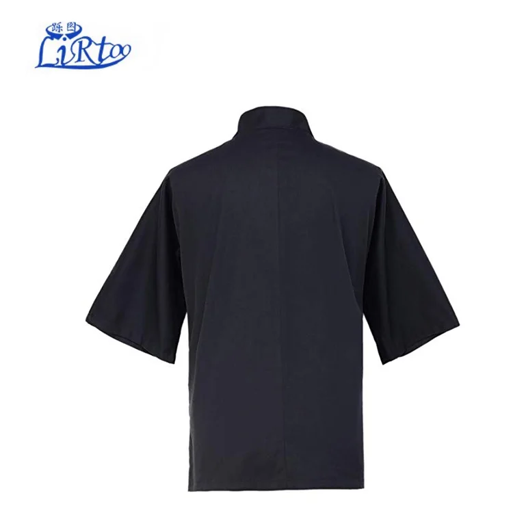 Japanese 3/4 Sleeve Chef Coat Men and Women Summer Sushi Restaurant Kimono Chef Waiter Work Uniform