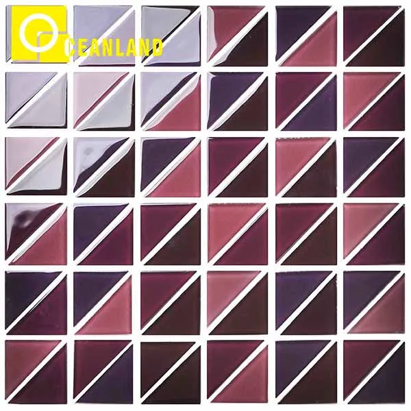 China Suppliers Modern Geometry Toilet Wall Decor Crystal Glass Ceramic Mosaic Tiles