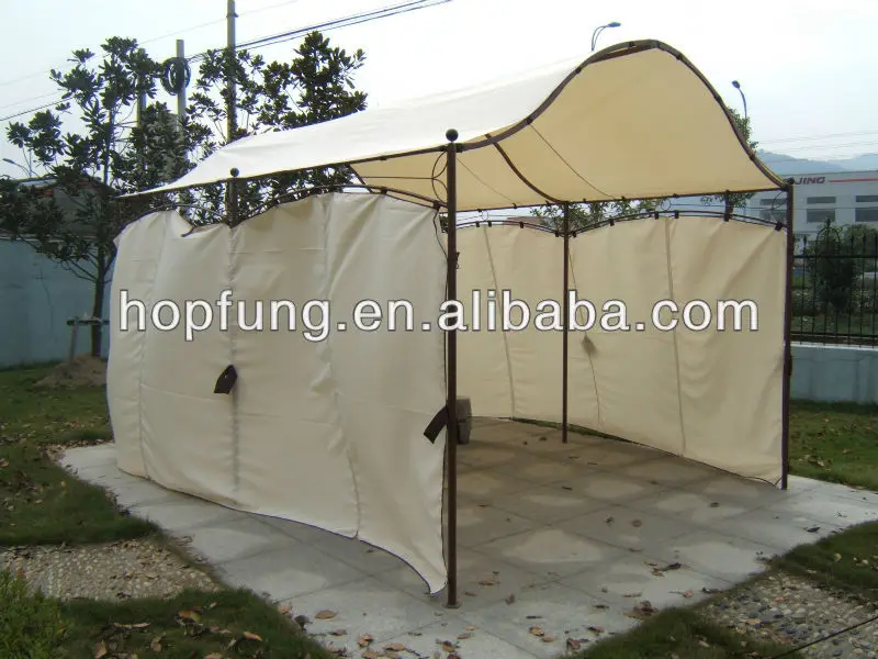 Polyester Ornaments Garden Iron Gazebo Aluminum Alloy Frame Sunshade Pergola Pavilion Carports Garages Canopies Product