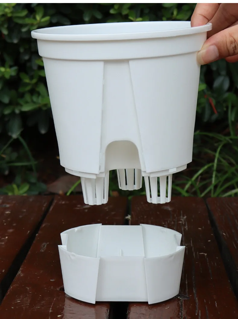 High Quality Transparent and White Garden Plant Orchid Pots Clear Plastic Flower Planter Self Watering Pot For Home Balcony