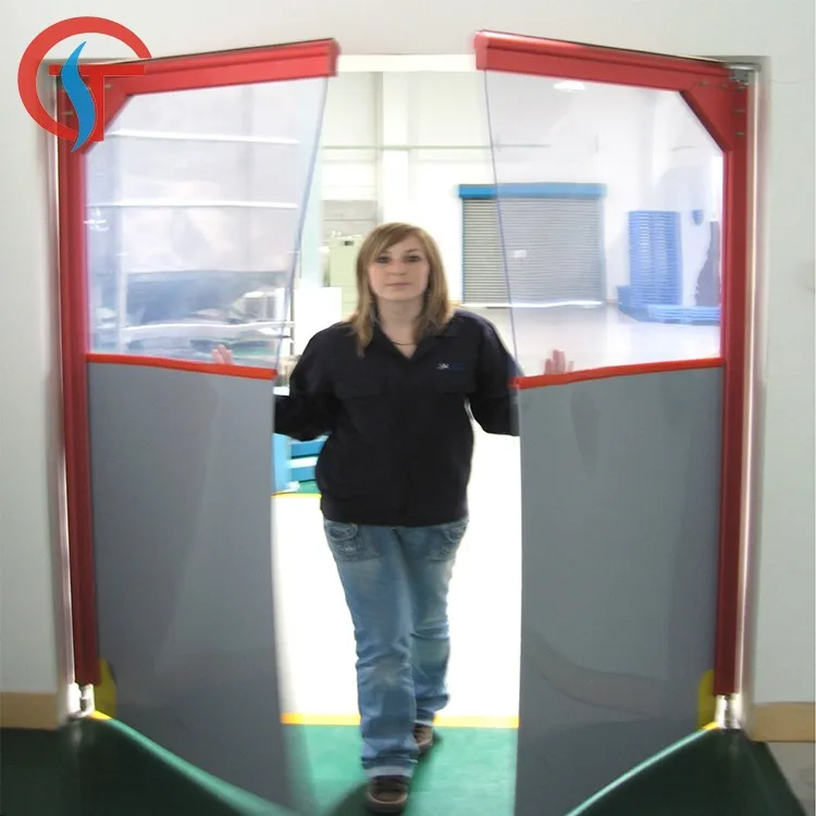 Waterproof Plastic Industrial Graphic Design PVC Sheet ST Aluminium Cold Room Flexible PVC Plastic Sliding Door Hotel Manual