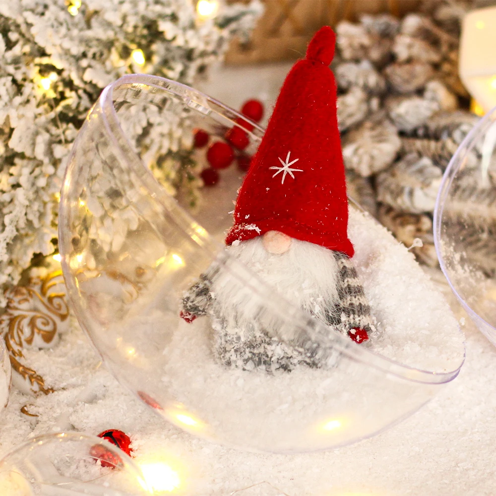 Factory PS 4CM-30CM Openable hollow Hanging clear transparent Xmas Christmas Ornaments Plastic Ball