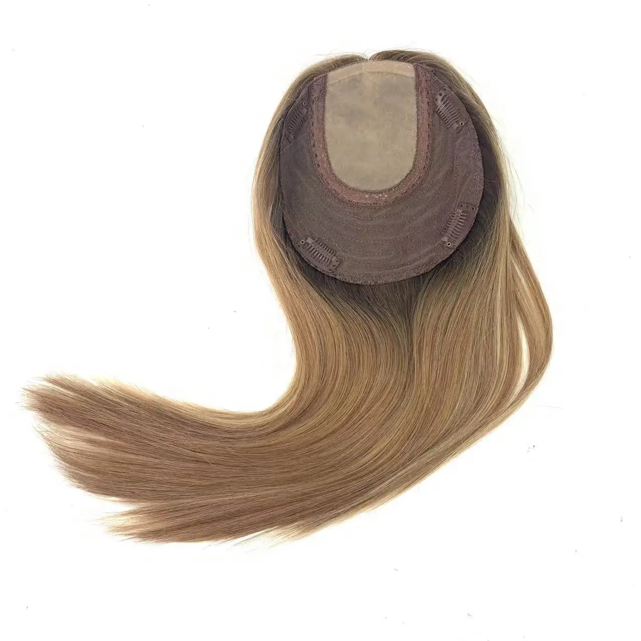 EMEDA 100% Европейское качество волос 6x6,5 темно-коричневый Шелковый базовый топ