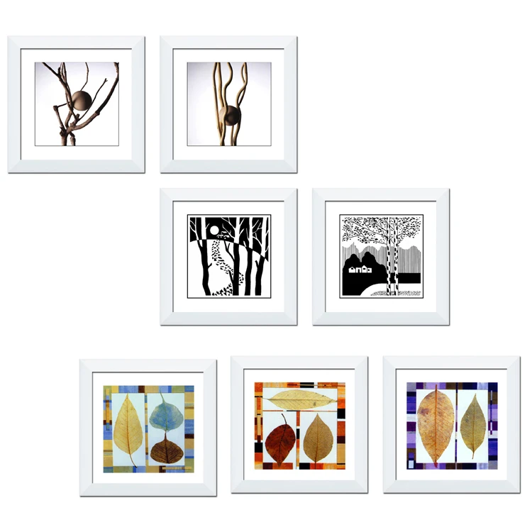 Factory Custom All Size 16x20 18x24 20x24 20x28 24x30 24x36 Black Plastic Picture Photo Frame with Mat