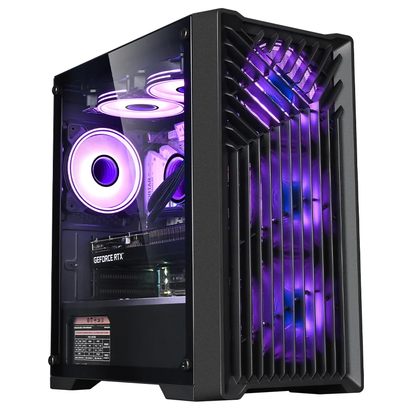 Снеговик новый двойной закаленное стекло панель ATX игровой компьютерный корпус RGB Настольный ПК шкаф с кубиком стеклянный