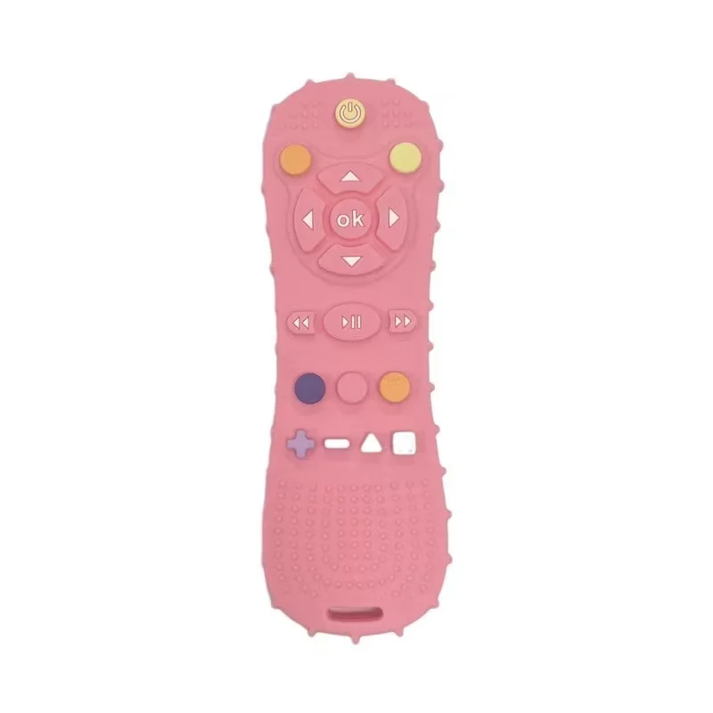 New Design Silicone Pretend TV Remote Control Toy Teether Toddler Baby Infant Silicone Teething Toy