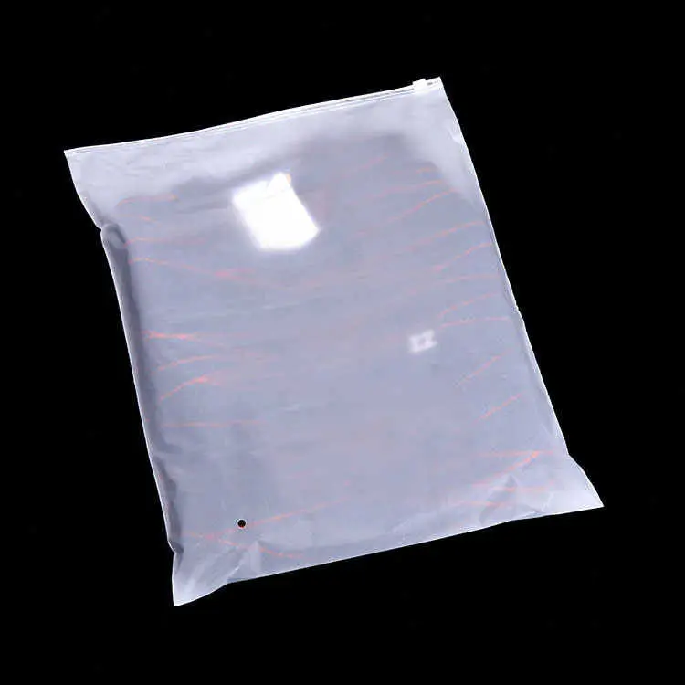 Eco Friendly Clear Zipper Clothes Storage Packaging Bags Frosted Plastic Ziplock Bag Pe Zip Lock Packaging Bag With Your Logo