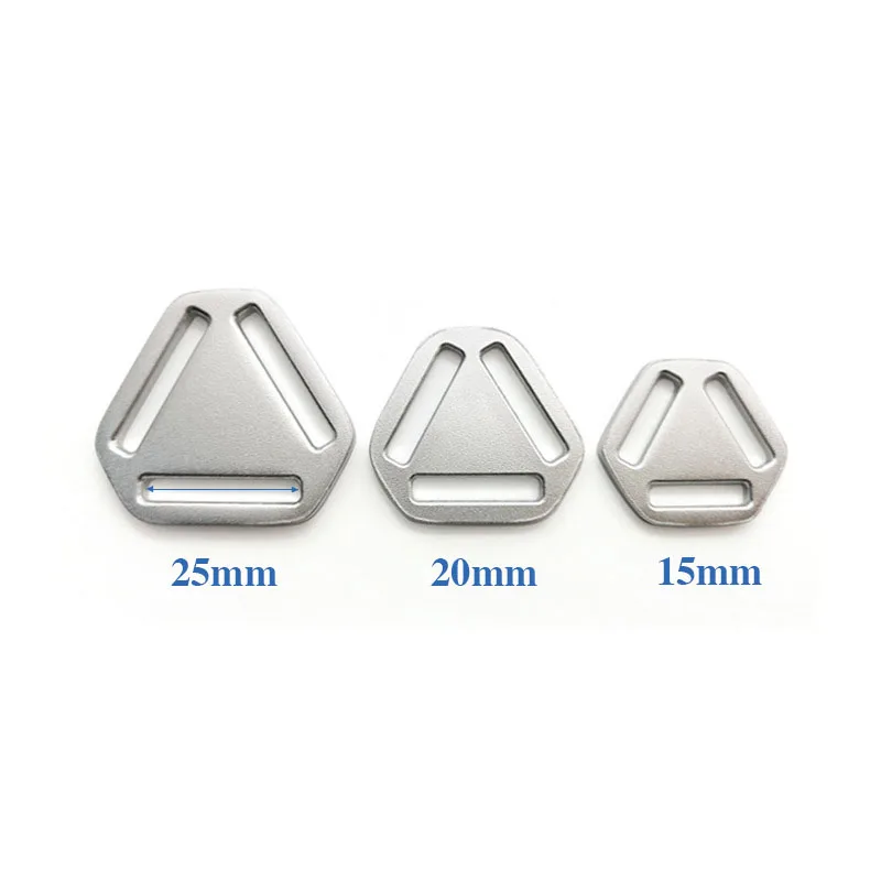 Custom Aviation Aluminum Glide Belt Buckle Alloy Triangle Slider Buckle For Backpack Adjuster Shoulder Strap Buckles