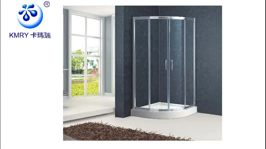 Luxury Design Arc-Shape Shower Cabin For Bathroom Aluminium Alloy Framed Sliding Shower Enclosure