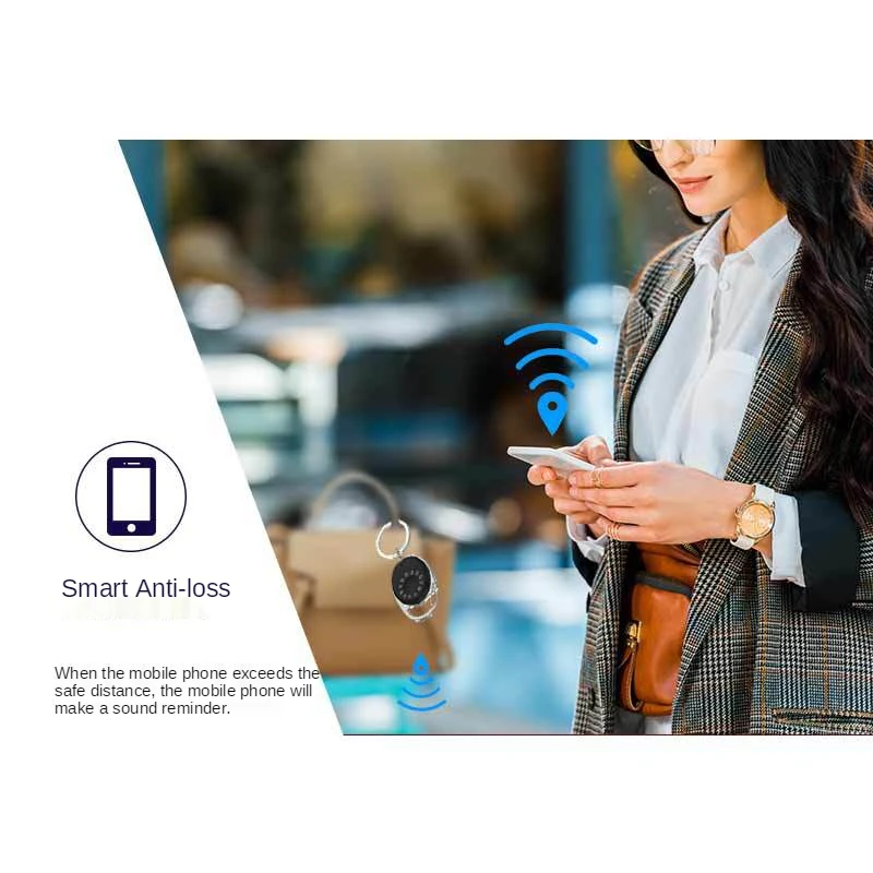 Mini Smart Anti Lost Device Two-way Reminder Precise Positioning Selfie Function Keychain Wireless Tracking Locator Tracker