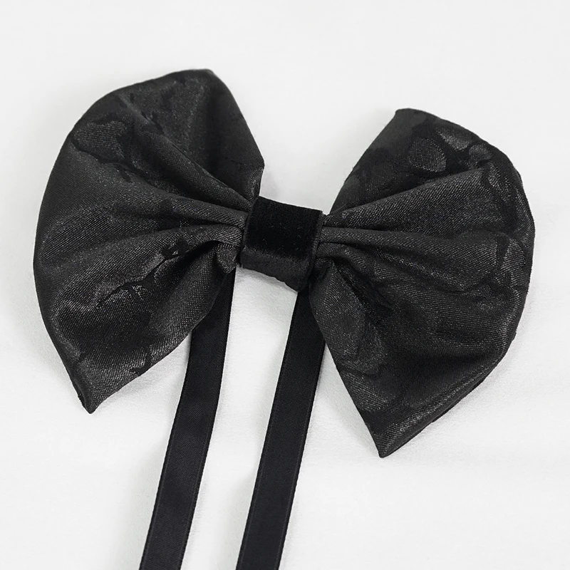AS11001 Devil Fashion clothes accessory Gothic pattern wedding bridegroom black men bow tie with straps