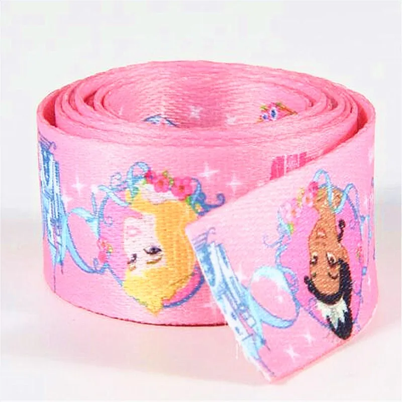 
Пользовательский принт, оптовая продажа, полосы с мультяшным рисунком, тесьма с двойным дизайном для девочек 