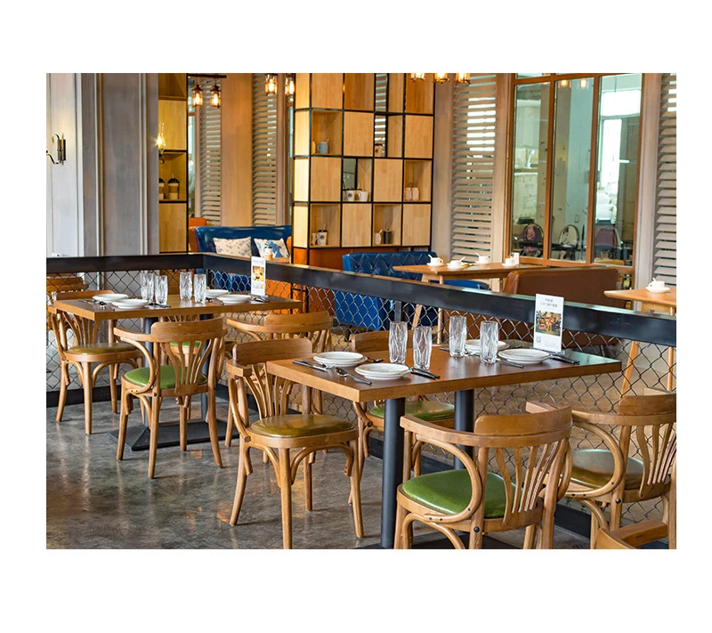 Различные размеры, хорошее качество, промышленная мебель для ресторанов, деревянный обеденный стол и стулья (1600478842253)