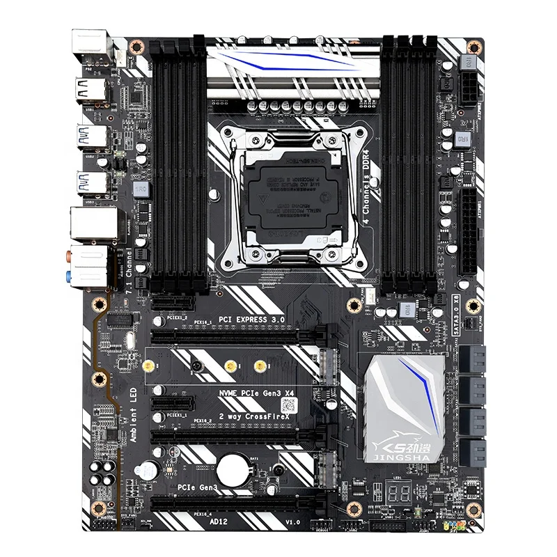 Игровая материнская плата x99 ddr4 комплект lga2011-3 гнезда x99d8 e5 2680V4 2*16 ГБ = 32 2133 ecc