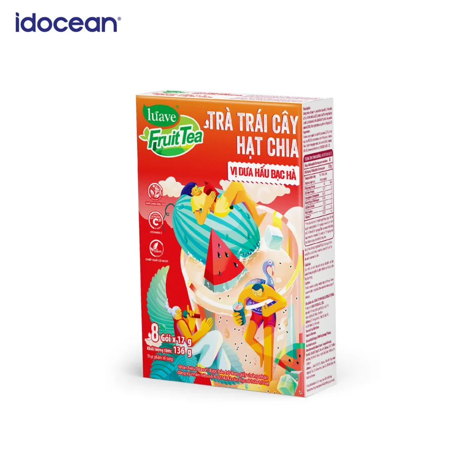 Watermelon Tea Blend Lowest Price Hydrating Cleansing FSSC 22000 Certificate Compact Paper Box Vietnam Factory