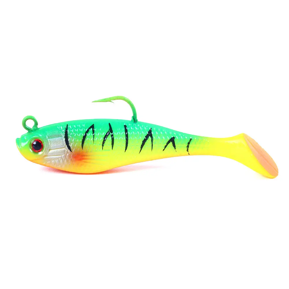 8cm-10g wholesale Soft  Fishing Lures Tail Swimming Baits Jig hook