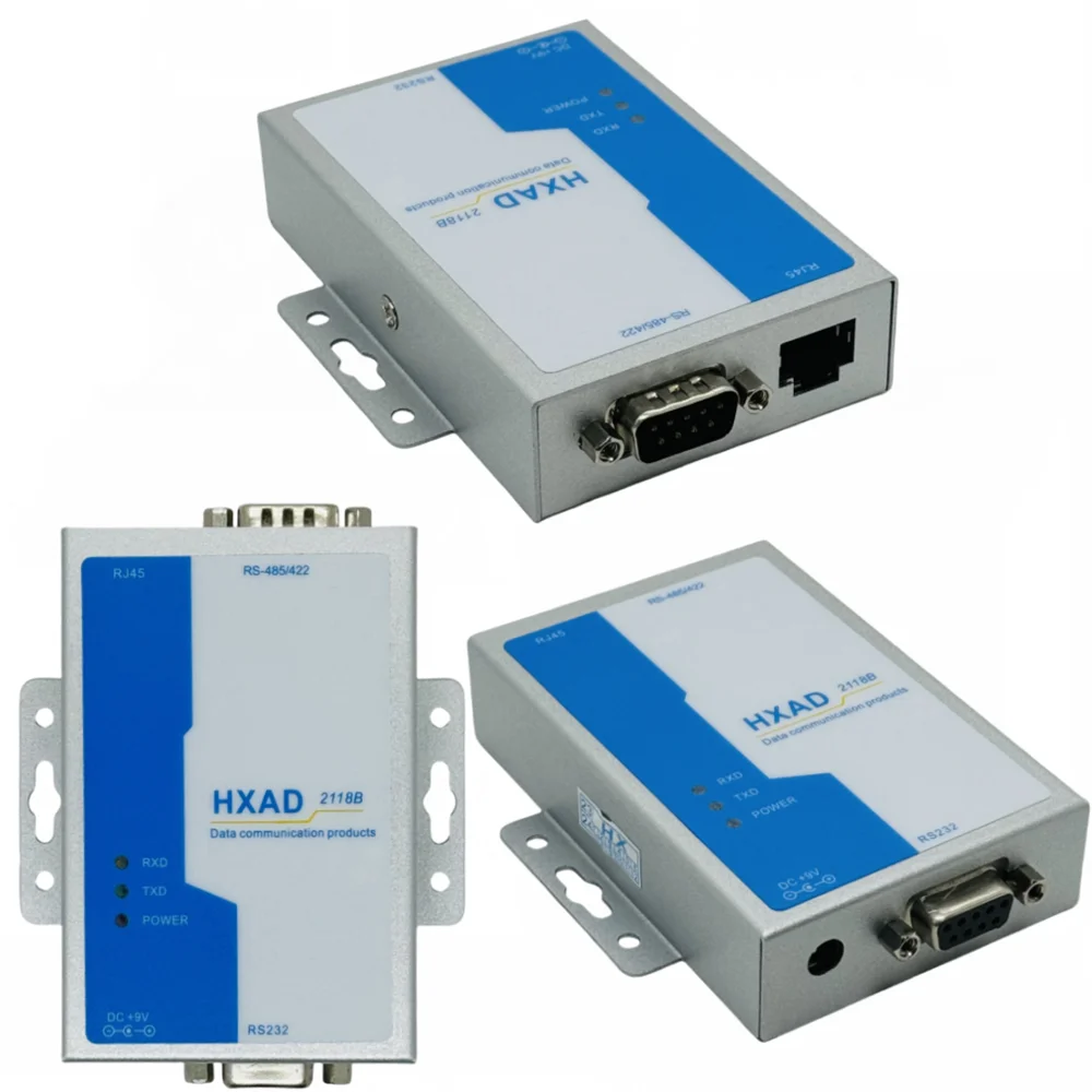 DB9 RS232 to RS485 RS422 Active Converter RS-232 RS-485 RS-422 Data Communication Adapter with Isolation Anti Lightning 1.8KM