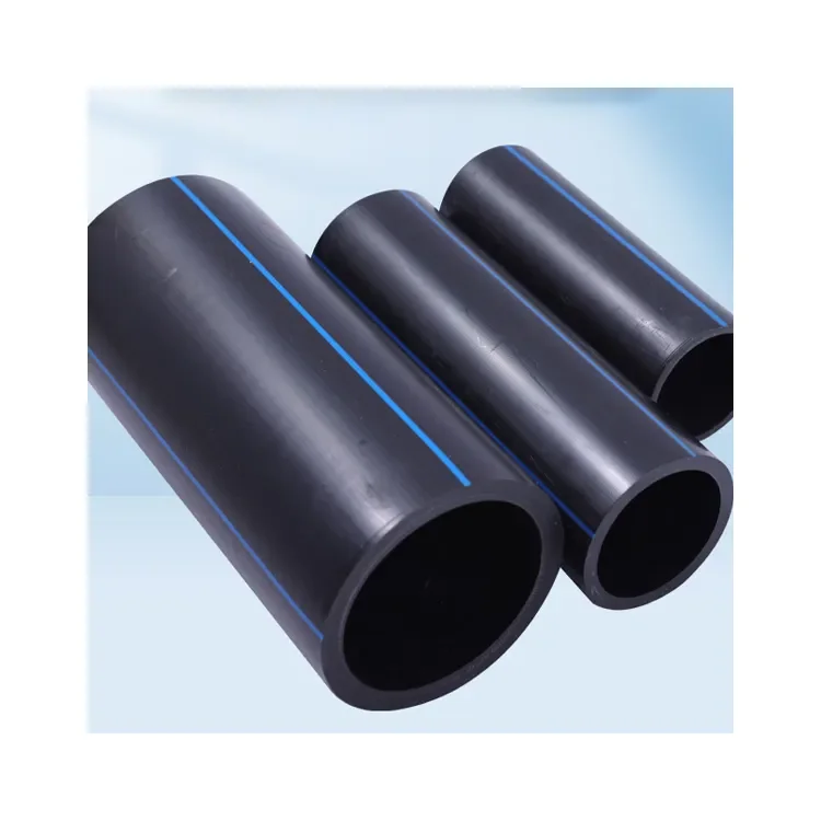 SDR11 PE100 Raw Materials Black Plastic Water Pipe 200mm HDPE Pipe Philippines Price List