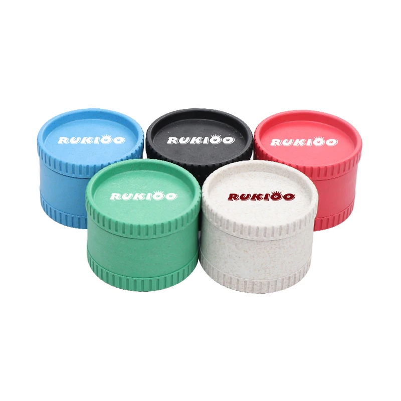 2023 New Hot Sale Custom Logo 55 mm- 3 Layers Degradable Plant Fiber Tobacco Herb Grinder