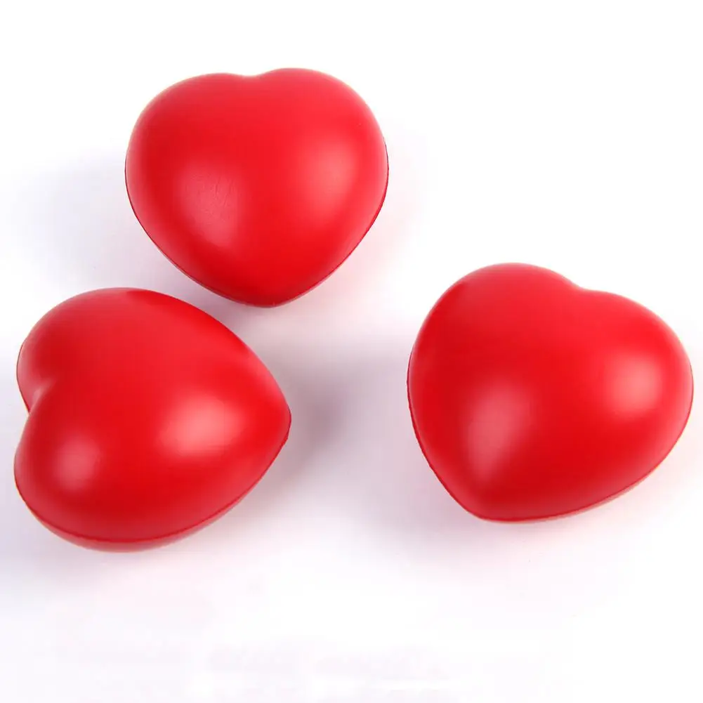 Wholesale Custom Logo Printed Bulk Mini Red Heart Shaped Stress Balls