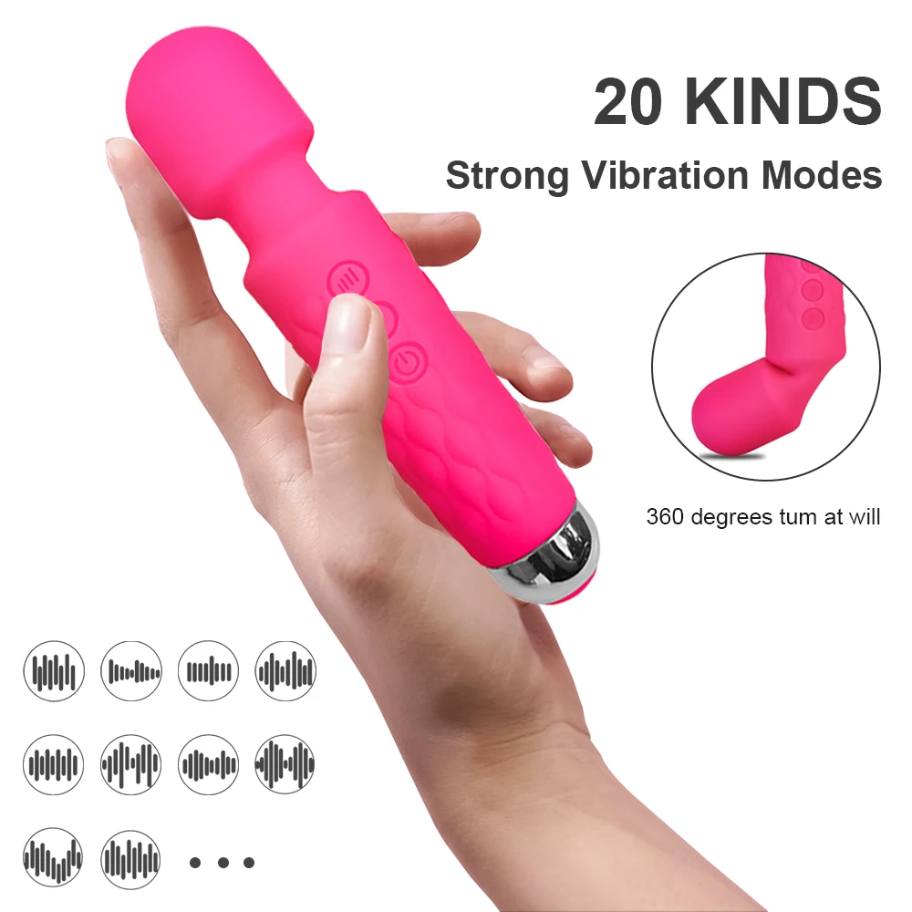 Amazon Hot Selling AV Wand Massager Dildo Vibrators Sex Toys for Women Clitoris Stimulator Masturbator