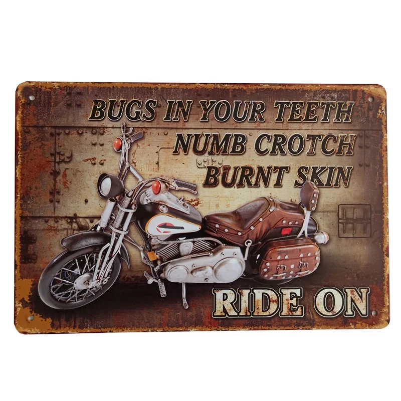 Retro Rust motorcycles metal plates printing harley metal sign for Garage Bar Pub retro Motor Cycle Decorative Plate