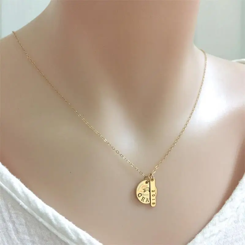 Factory Cheap Price High Quality Custom Personalised Name Engraved Stainless Steel Womens Necklaces Sets Engravable Blank