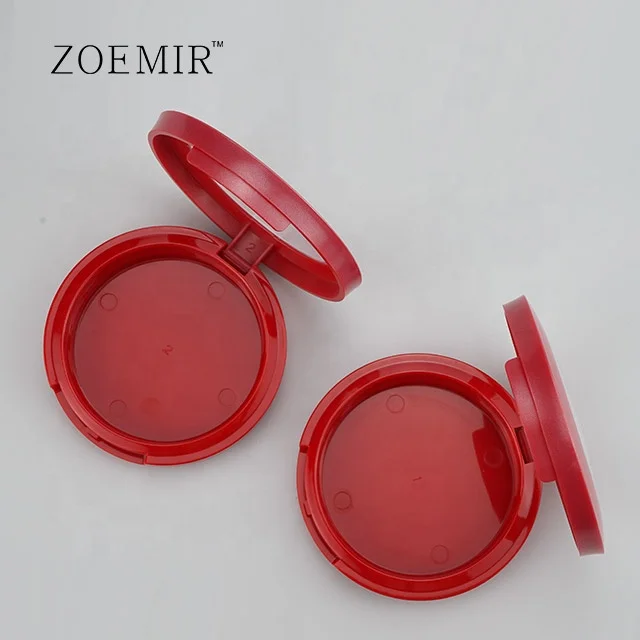 55mm compact powder case red uv clear top pressed powder compact makeup highlighter makeup pressed powder
