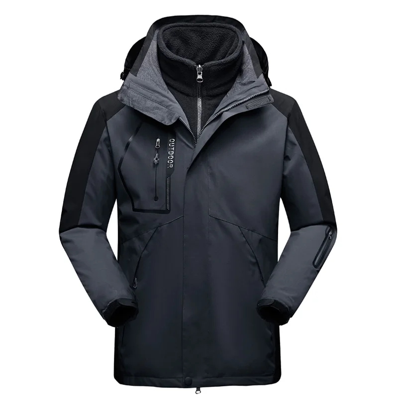 Winter Jackets With Shell Waterproof Mountaineering Keep Warm For Mens Windbreaker Zip Hood Hiking Jacket