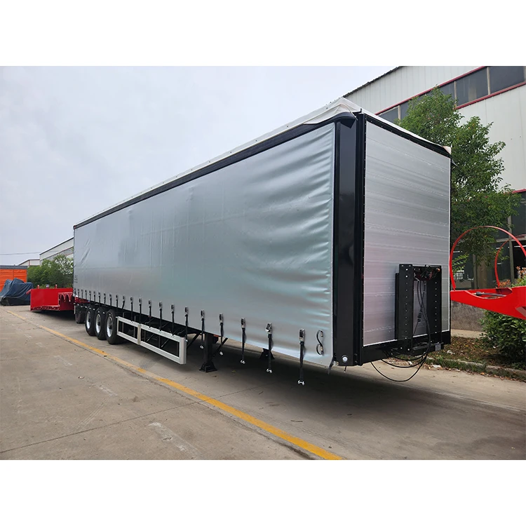 3 Axles Truck Box Trailer Curtain Side Enclosed Box Van Trailer