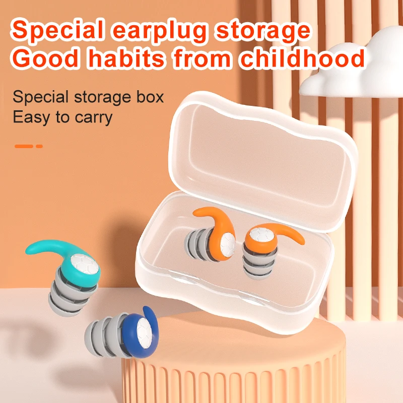 ANT5PPE Reusable Waterproof Soundproof Anti-noise Ear Plugs Soft Silicone Sleeping Reduction Earplugs for Concerts Snoring