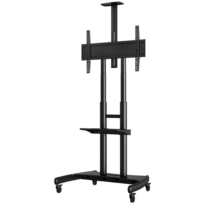 
ML-02 Modern Mobile Monitor Mount Television Stand for Two Screens with Wheels/TV Stand for 55 inch Plasma Screen 