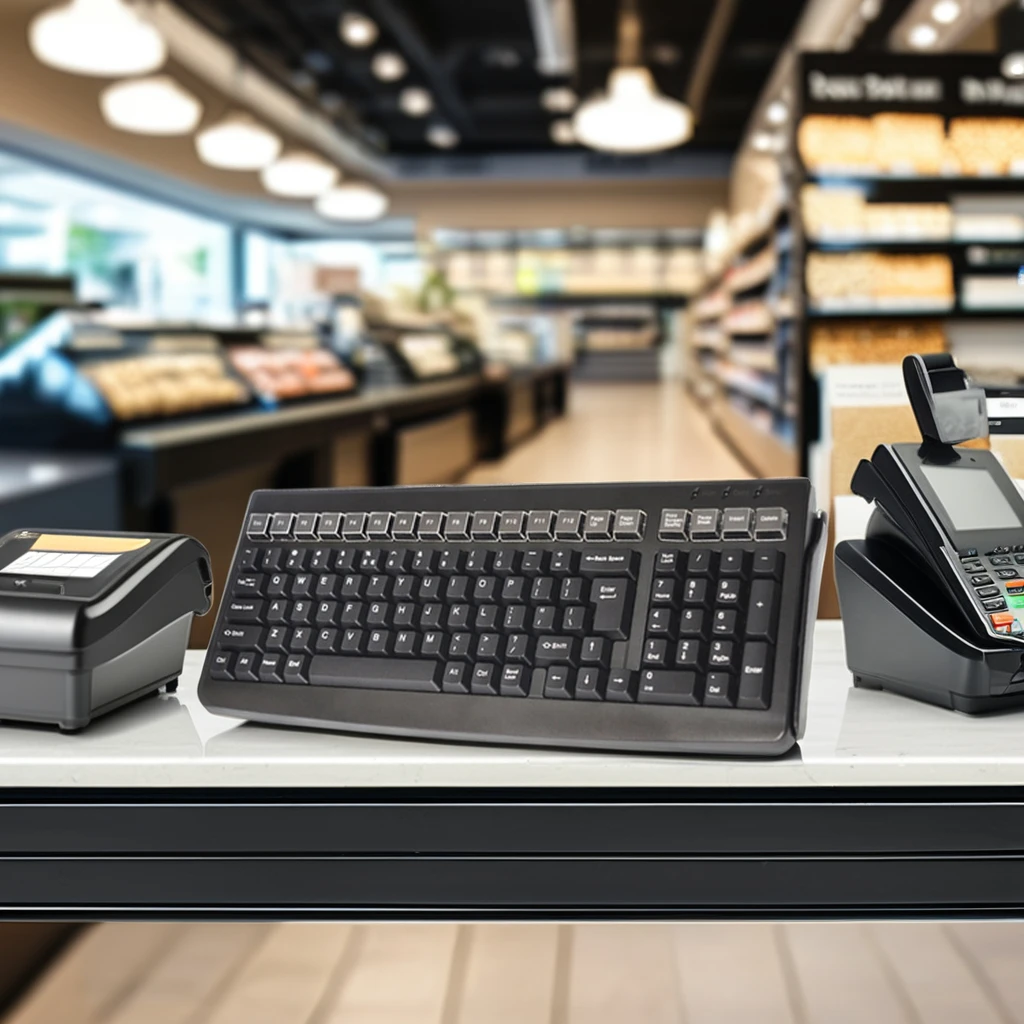 Hot Sale 101 Keys USB Pos Programmable Keyboard with Magnetic Card Reader for POS Use