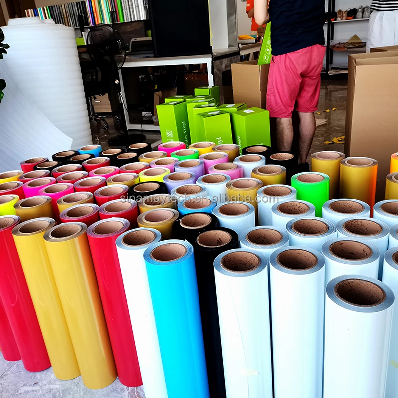 Shunaimei Wholesale PU heat transfer vinyl iron-on Quality Flex htv white black colorful pu transfer film